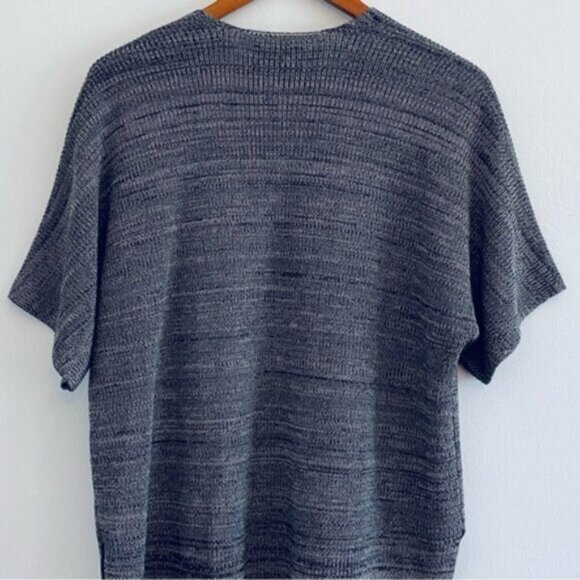 Eileen Fisher Knit Tencel Kimono Cardigan Womens Small / Medium Black Gray $298 - Picture 12 of 14